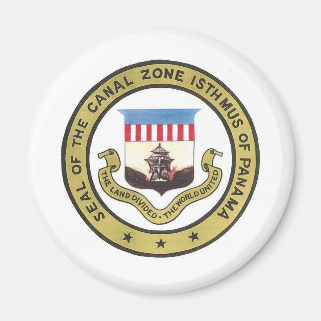IMÁN SELLO DE LA ZONA CANAL DE PANAMÁ (Frente)