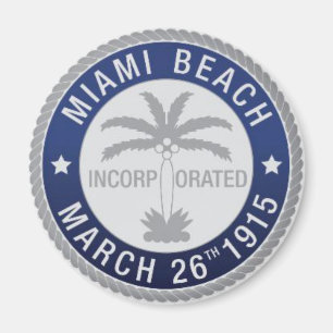 Imán Sello de Miami Beach, Florida Magnet