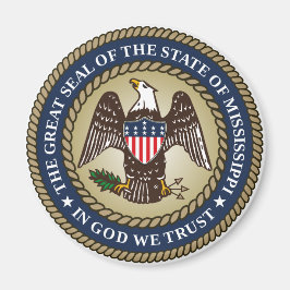 Imán Sello de Misisipi (Estado de los Estados Unidos)