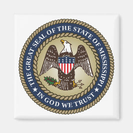 Imán Sello de Misisipi (Estado de los Estados Unidos)