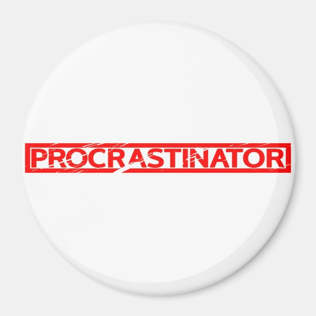 Imán Sello de Procrastinador (Frente)