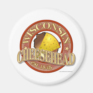 Imán Sello de Wisconsin Cheesehead
