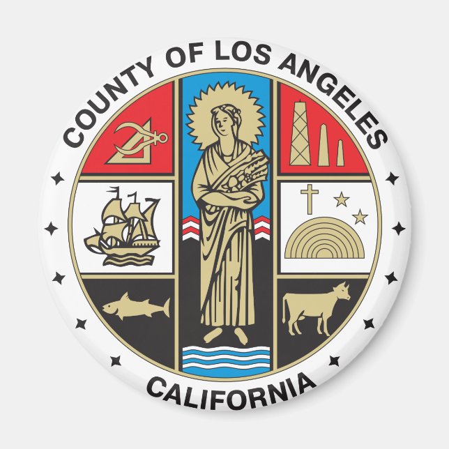Imán Sello del condado de Los Ángeles (Frente)