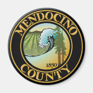 Imán Sello del condado de Mendocino, California Magnet