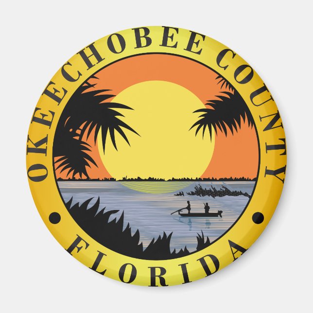 Imán Sello del condado de Okeechobee (Frente)