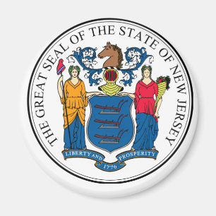 Imán Sello del estado de NJPI New Jersey