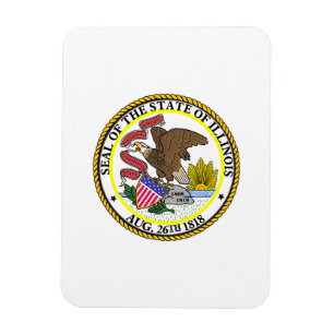 Imán Sello Estatal de Illinois