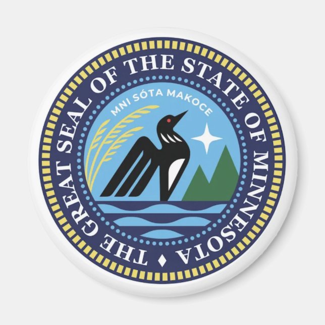 Imán Sello Estatal de Minnesota 2024 (Frente)
