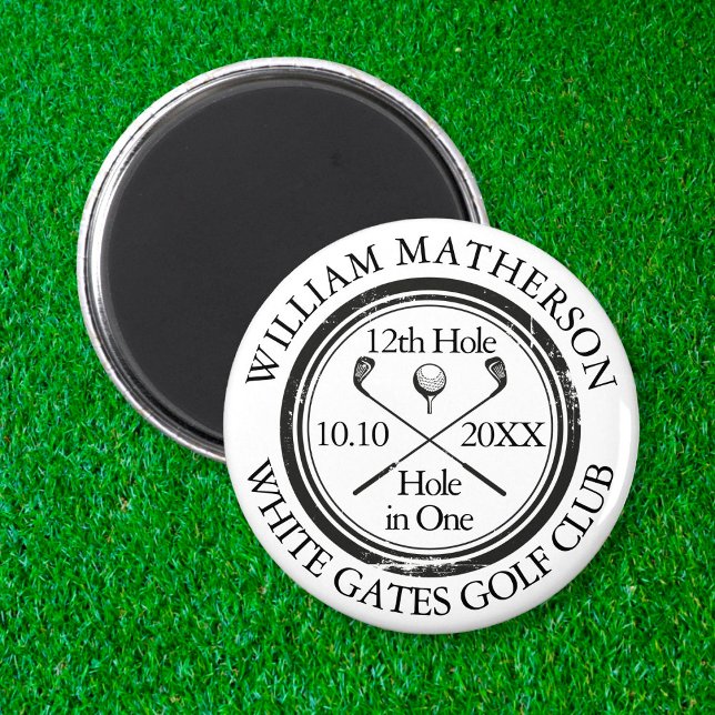 Imán Sello Retro Personalizado de Golf Hole in One (Subido por el creador)