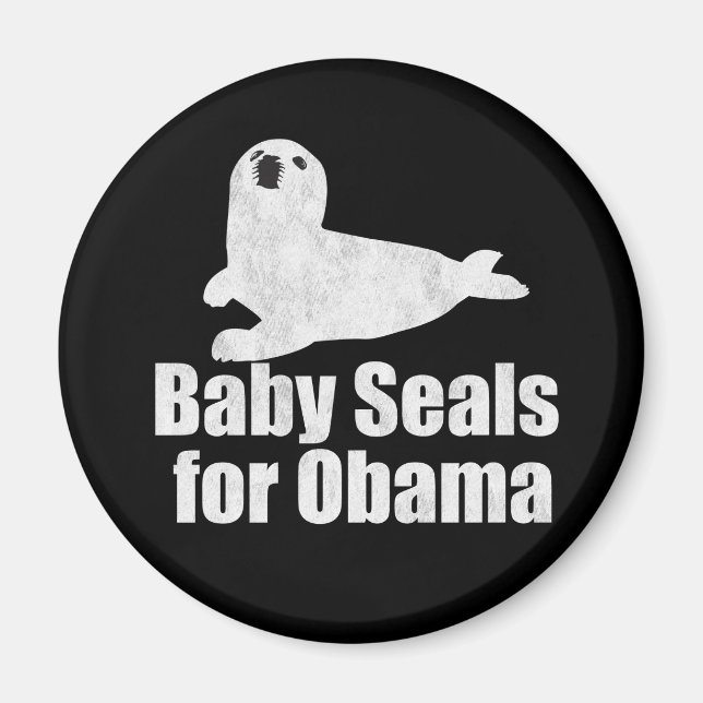 Imán Sellos de bebé para Obama (Frente)