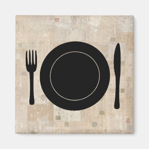 Imán Sellos de época de la cuchara de la horquilla de 