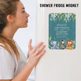 Imán Selva de animales Safari Baby Shower género neutro