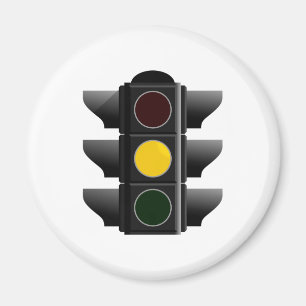 Imán Semáforo traffic light amarillo yellow