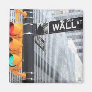 Imán Semáforo y Rótulo de Wall Street