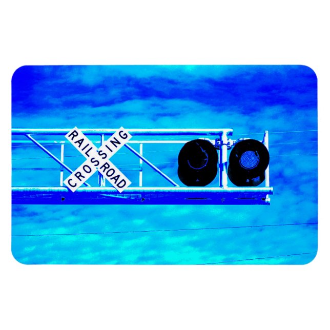 Imán Semáforos de Paso a Nivel con Luces Azules (Horizontal)