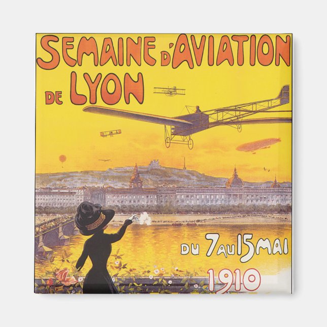 Imán Semaine d'Aviation de Lyon (Frente)
