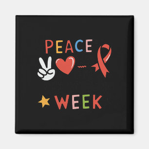 Imán Semana de la Cinta Roja Paz Amor Medicina Libre Di