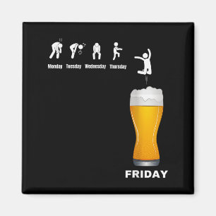 Imán Semana divertida de hombres de lunes a viernes - C