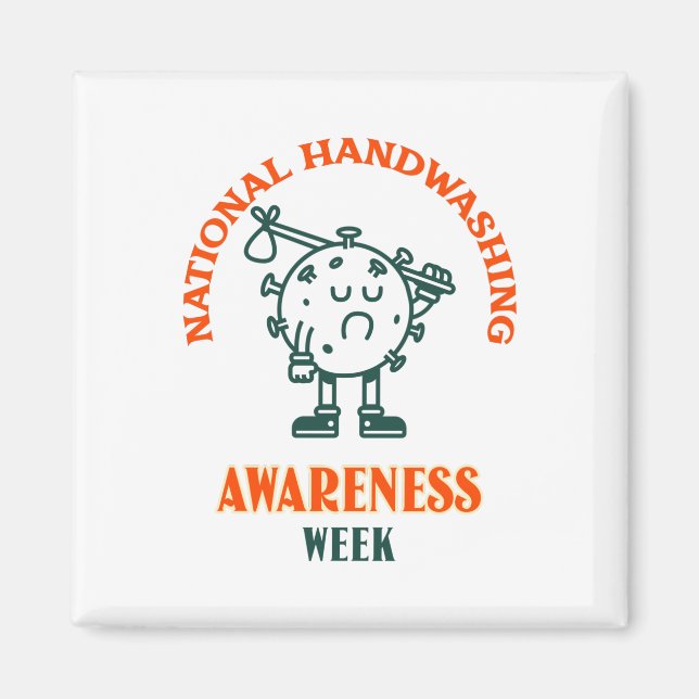 Imán Semana nacional de sensibilización sobre el lavado (Frente)