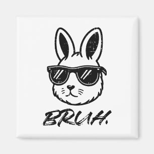 Imán Semana Santa Bruh Bunny Sungles Gracioso Meme Homb