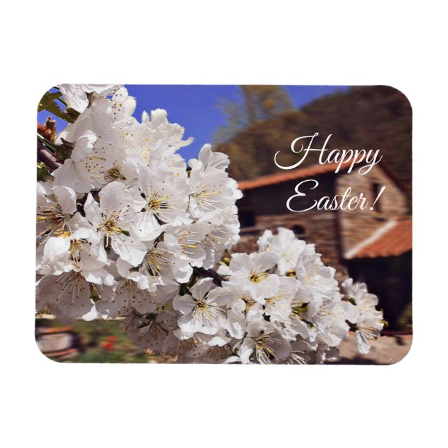 Imán Semana Santa. Cerezo en flor. (Horizontal)