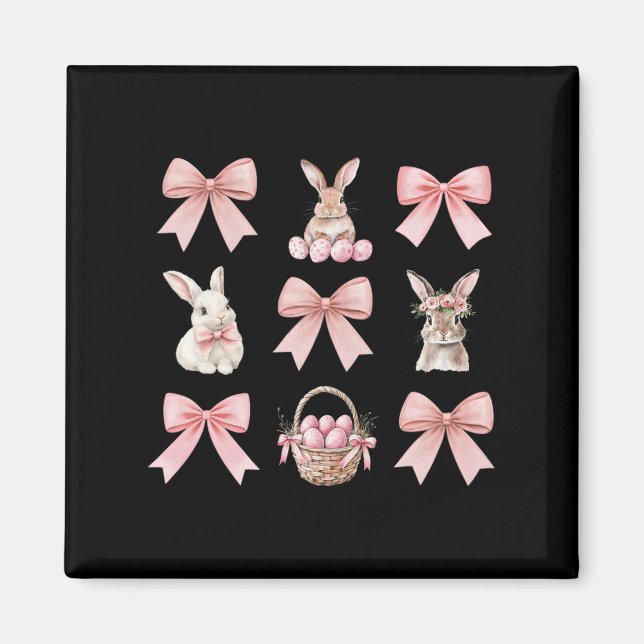 Imán Semana Santa Coquette Bow Chicas conejitas (Frente)