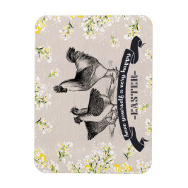 Imán Semana Santa. Regalo de gallos y gallinas de época