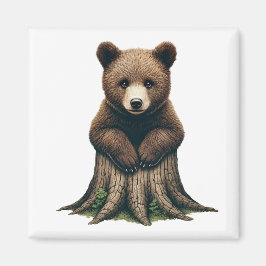 Imán Sembrado de cojines de oso adorable en cubrecamas 