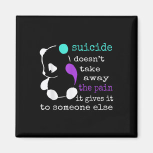 Imán Semicolón de dolor suicida regalo de prevención de