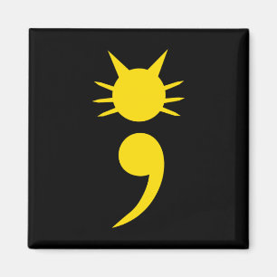 Imán Semicolón de Gato Mayo Mes de Concienciación sobre