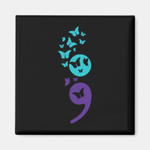 Imán Semicolón Sensibilización sobre el suicidio Salud