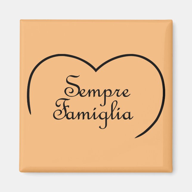 Imán Sempre familia Corazón italiano de "siempre famili (Frente)