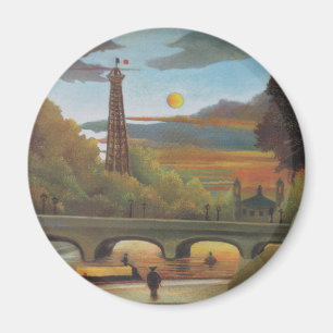 Imán Sena y Torre Eiffel al Atardecer por Henri Roussea