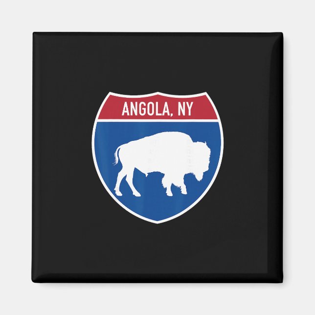 Imán Señal de carretera interestatal de Angola Nueva Yo (Frente)