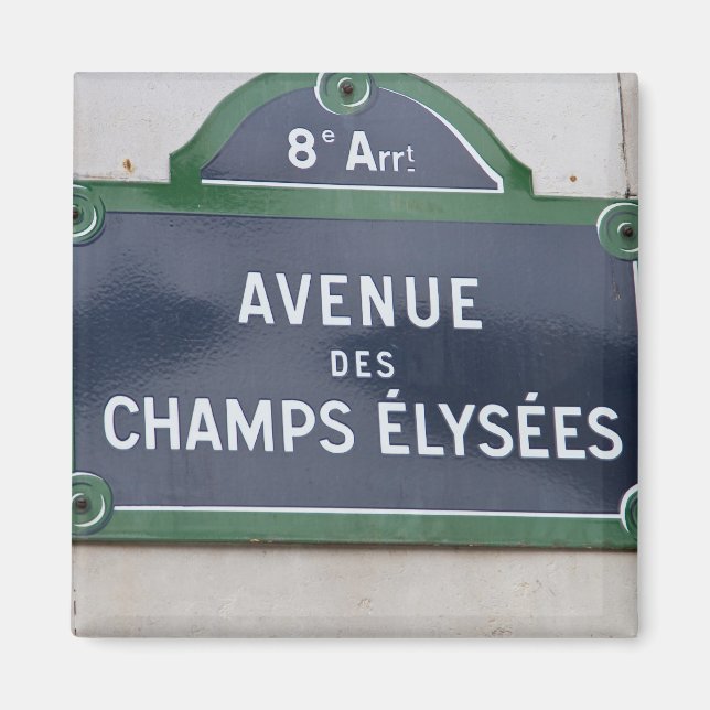 Imán Señal de la calle de París (Frente)