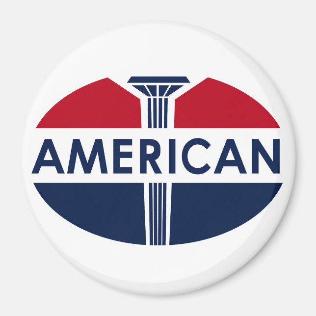 Imán Señal de la Estación de Gas de Estados Unidos. Ver (Frente)