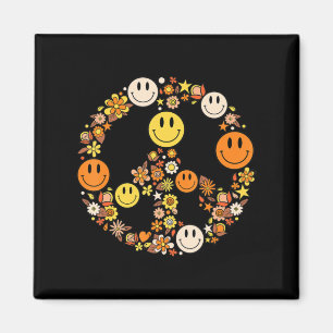 Imán SEÑAL DE PAZ AMOR a Hippie Groovy Vibes Halloween 