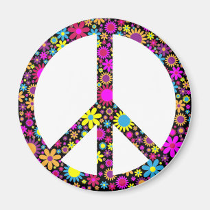 IMÁN SEÑAL DE PAZ DE FLORAL GROOVY
