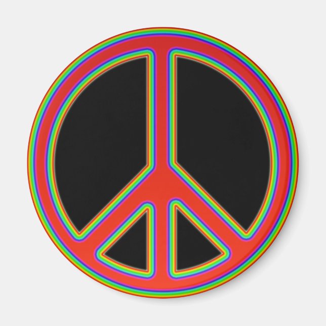 IMÁN SEÑAL DE PAZ DE RETRO (Frente)
