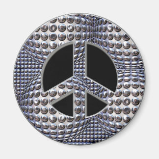 IMÁN SEÑAL DE PAZ DE RETRO CHROME