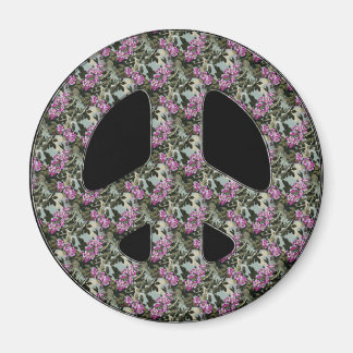 IMÁN SEÑAL DE PAZ FLORAL