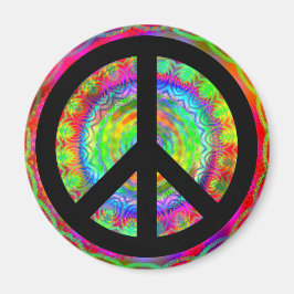 Imán Señal de paz negra funky