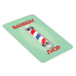Imán Señal de poste vintage de barbería