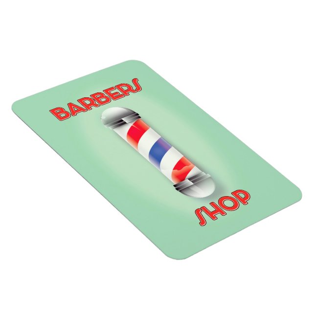 Imán Señal de poste vintage de barbería (Lado Derecho)