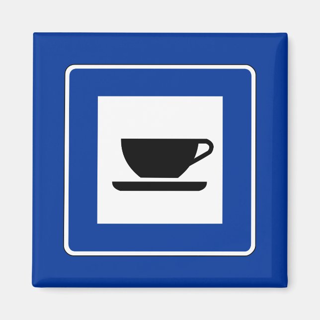 Imán Señal de Tráfico de Café (Frente)