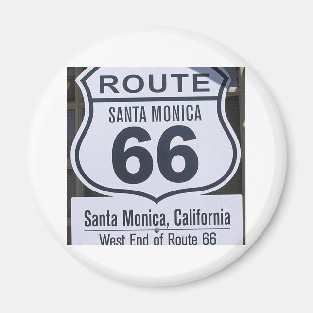Imán Señal final de la Ruta Oficial 66 santa monica (Frente)