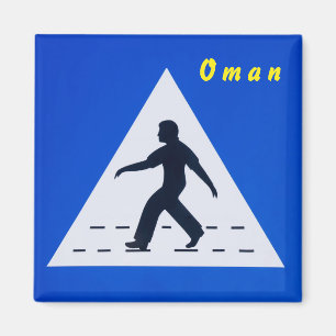 Imán señal omaní de paso de peatones - Mascate, Omán