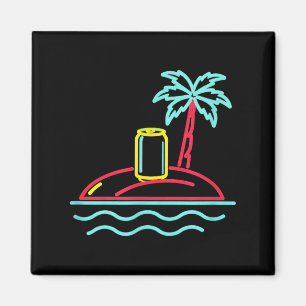 Imán señal retro estilo cerveza vintage de los 80 miami
