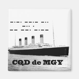 Imán Señal Titanic CQD de MGY de socorro inalámbrico