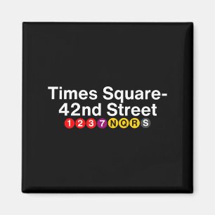 Imán señales de la estación de metro de Times Square Nu